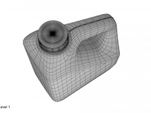 plastic container blue 03 3D Model
