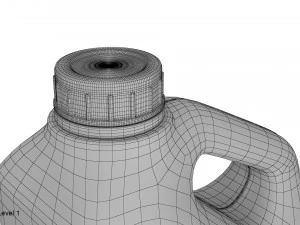 plastic container blue 03 3D Model