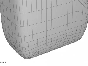 plastic container blue 03 3D Model