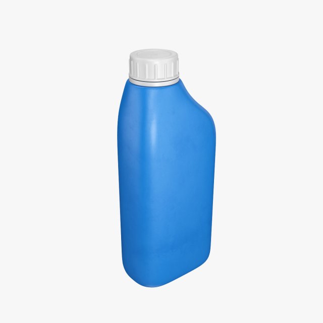 plastic container blue 04 3D Модель .c4d .max .obj .3ds .fbx .stl .blend 