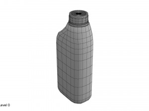 plastic container blue 04 3D Модель