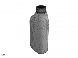 plastic container blue 04 3D Модель