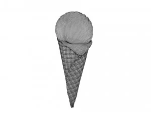 ice cream cone 01 3D Model