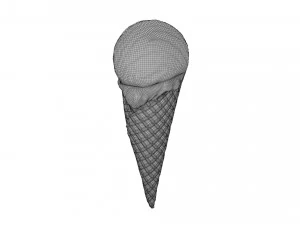ice cream cone 01 3D Model