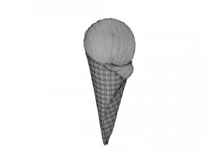 ice cream cone 01 3D Model