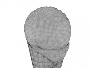 ice cream cone 01 3D Model