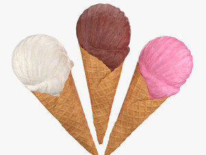 ice cream cone set 3D Models