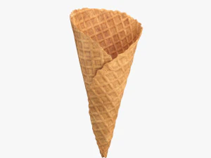 빈 아이스크림 콘 3D 모델