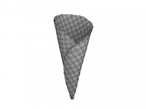 cono gelato vuoto Modello 3D
