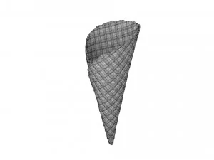 cono gelato vuoto Modello 3D