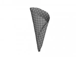 cono gelato vuoto Modello 3D