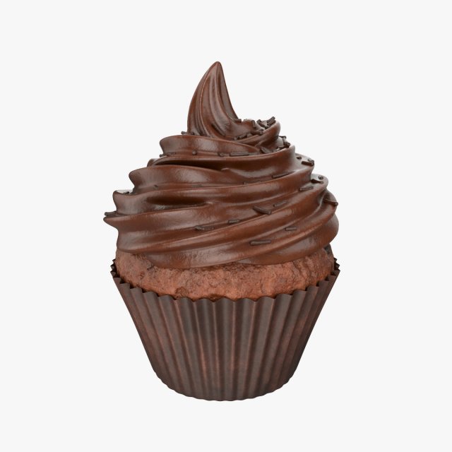 cupcake 04 3D Model .c4d .max .obj .3ds .fbx .stl .blend 