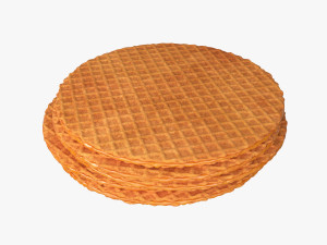 caramel waffle Modelo 3D