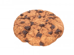 chocolate chip cookie 01 Model 3D
