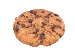 chocolate chip cookie 01 Model 3D