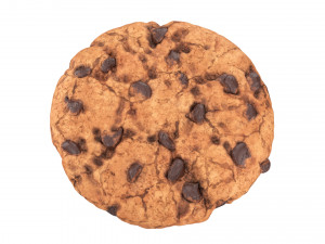 chocolate chip cookie 01 Model 3D