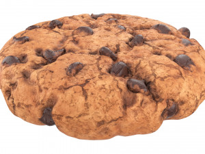 chocolate chip cookie 01 Model 3D