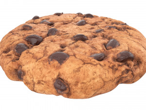 chocolate chip cookie 01 Model 3D