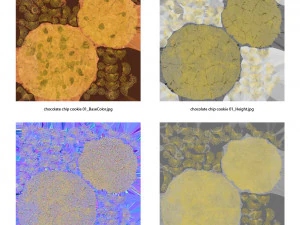 galleta con chispas de chocolate 01 Modelo 3D