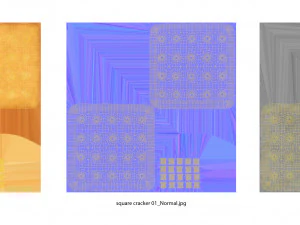 galleta cuadrada Modelo 3D