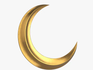 luna creciente Modelo 3D