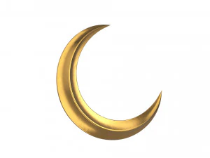 crescent moon 3D Model