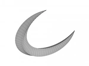 crescent moon 3D Model