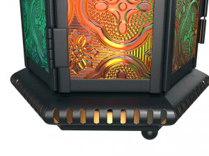 moroccan lantern 01 3D Model