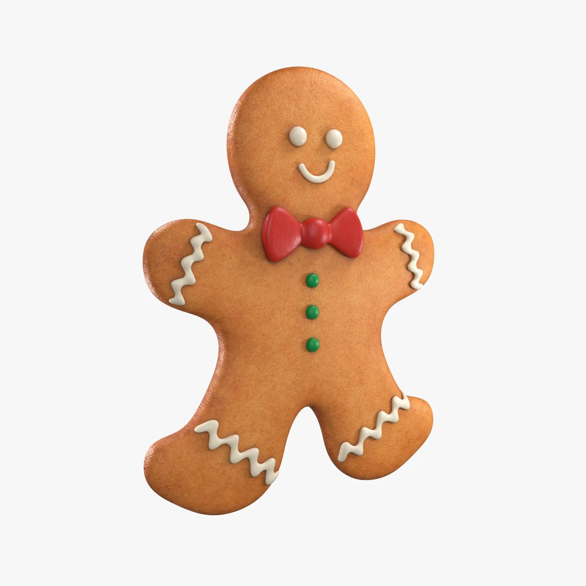 Gingerbread man 3D Model .c4d .max .obj .3ds .fbx .stl .blend 