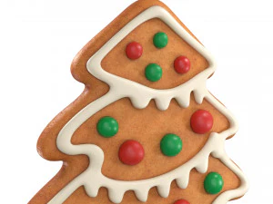 Sapin de No&euml;l en pain d'&eacute;pices Modèle 3D