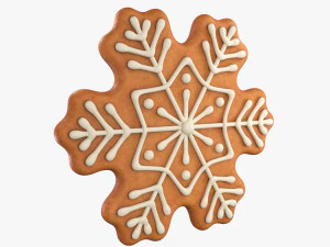 ジンジャーブレッドスノーフレーク 3Dモデル