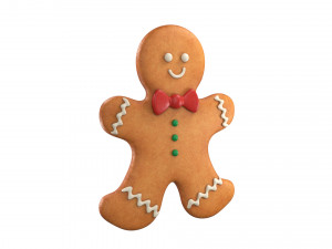 Gingerbread cookie set 3D Модель