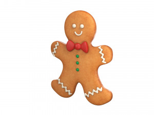 Gingerbread cookie set 3D Модель