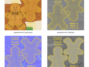 Juego de galletas de jengibre Modelo 3D