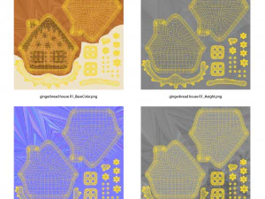 Juego de galletas de jengibre Modelo 3D