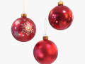 Christmas balls red 3D 模型