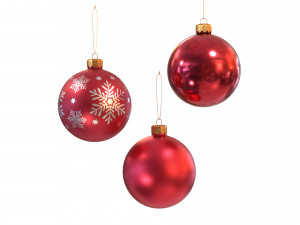 Christmas balls red Modelo 3D