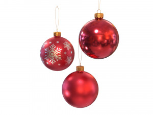 Christmas balls red Modelo 3D