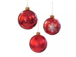 Christmas balls red Modelo 3D