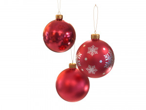 Christmas balls red Modelo 3D