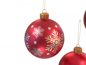 Christmas balls red Modelo 3D