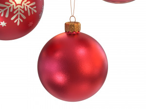 Christmas balls red Modelo 3D