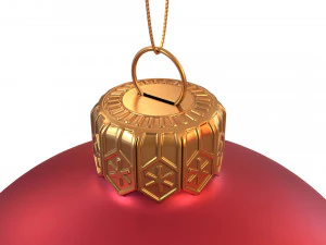 크리스마스 볼 레드 3D 모델