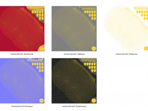 Christmas balls red Modelo 3D