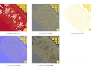 Christmas balls red Modelo 3D