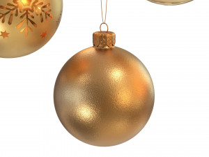 Christmas balls gold 3D Model