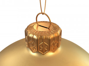 Christmas balls gold 3D Model