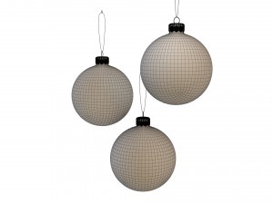 Christmas balls gold 3D Model