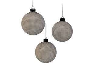 Christmas balls gold 3D Model