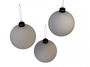 Christmas balls gold 3D Model